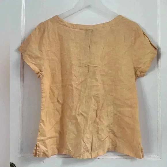 Eileen Fisher 100% Irish Linen Button Down Relaxed Fit Breathable Size M - Picture 3 of 3